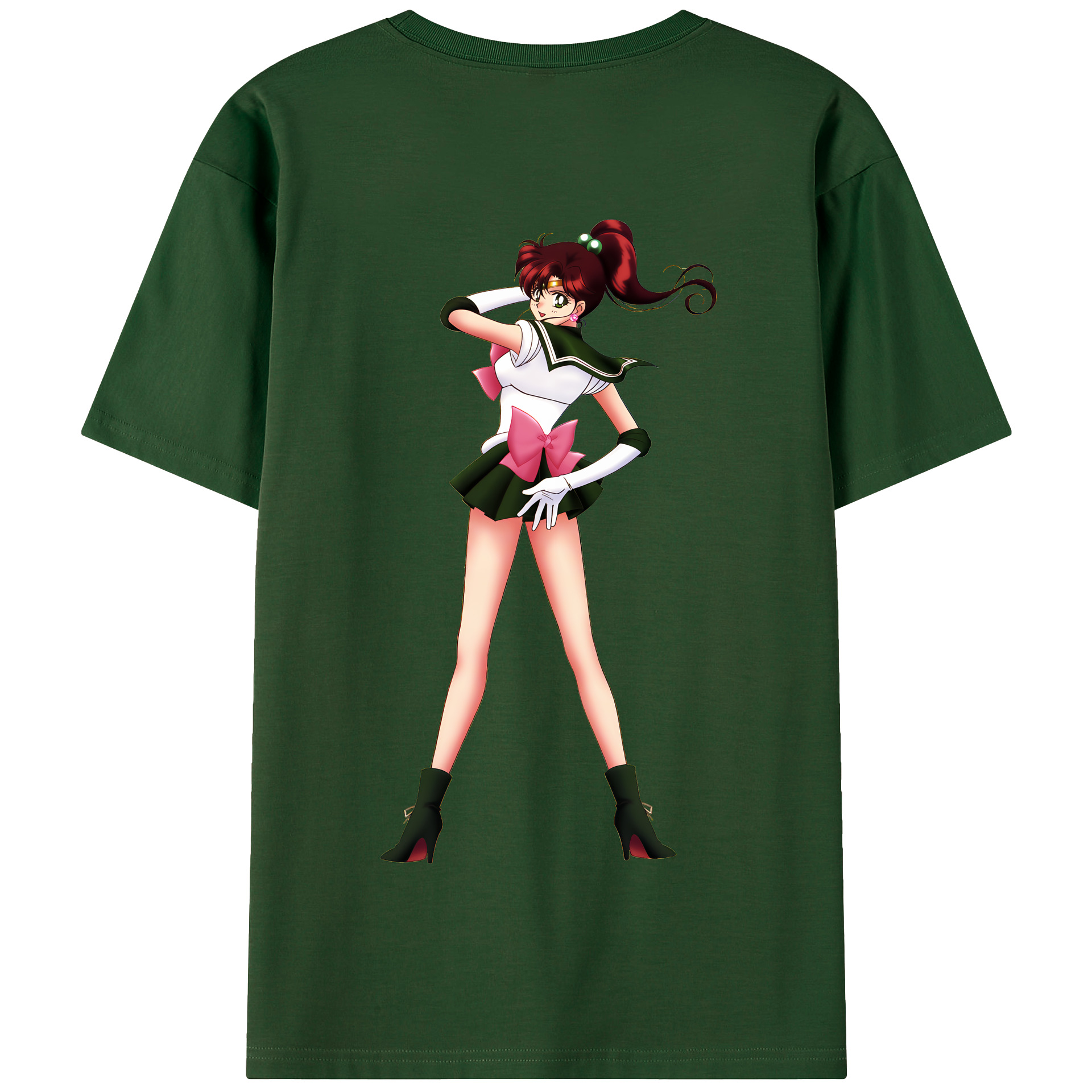 （画像用） 美少女戦士セーラームーン 木野 まこと きの まこと Sailor Moon Kino Makoto （セーラージュピター；Sailor Jupiter） 綿100％半袖Tシャツ（背面プリント）
